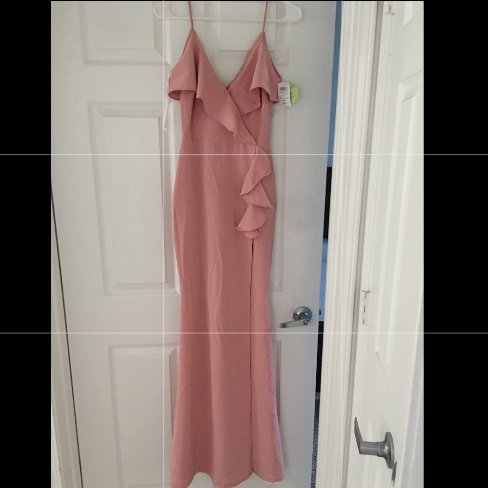 Long pink dress
